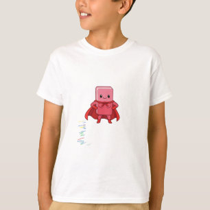 Super Eraser Hero Pink Cartoon Kids T-Shirt