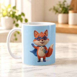 Super Fox Hero Cute Clay Cartoon Mug