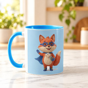 Super Fox Hero Light Blue Combo Mug