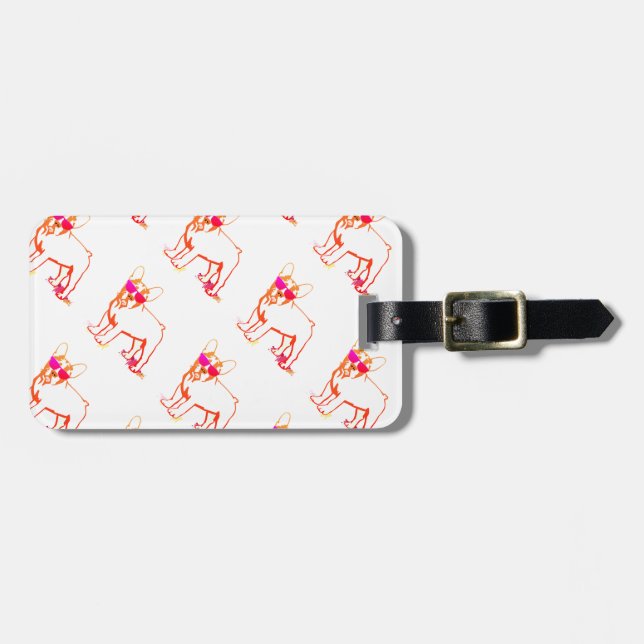 Super Frenchie Bulldog Luggage Tag (Front Horizontal)