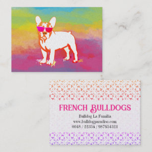 Super Frenchie Bulldog Rainbow Business Card