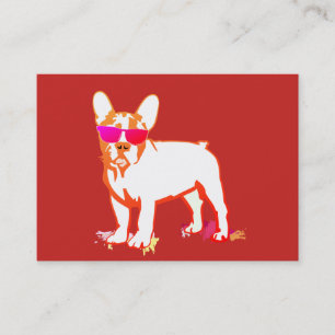 Super Frenchie Bulldog red Business Card