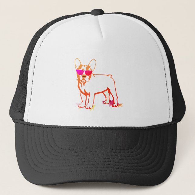 Super Frenchie Bulldog Trucker Hat (Front)