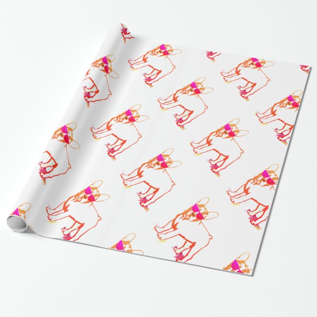 Super Frenchie Bulldog Wrapping Paper (Unrolled)