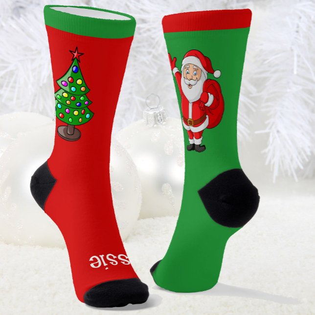 Super Fun Add Name Christmas Personalise Socks (Creator Uploaded)