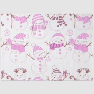 Super Fun and Modern Snowmen Christmas Tissue Paper