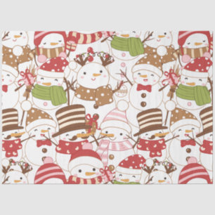 Super Fun and Modern Snowmen Christmas Tissue Paper