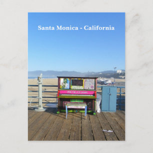 Super Funky Santa Monica Postcard! Postcard