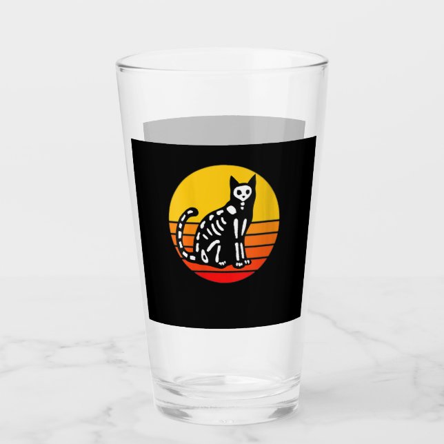 Super Funny Scary Black Widow Spider Halloween Glass (Front)