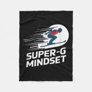 Super G Mindset Alpine Skiing  Fleece Blanket