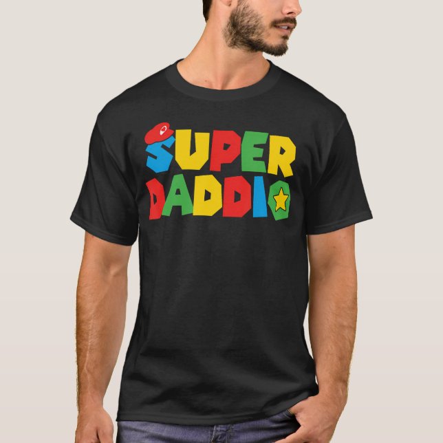 Super Gamer Dad Unleashed Celebrating Fatherly Pow T-Shirt (Front)