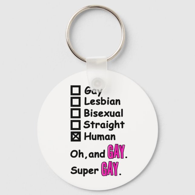 Super Gay Key Ring (Front)
