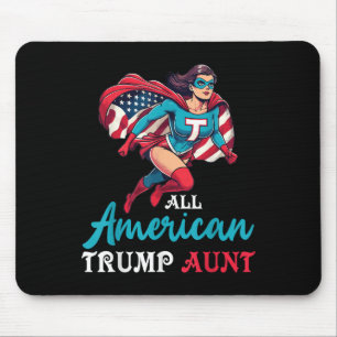 Super Girl All American Trump Aunt Patriotic Mouse Pad