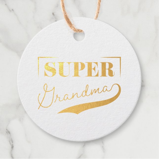 Super Grandma Favour Tags (Front)