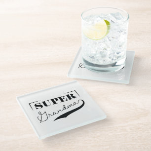 Super Grandma Glass Coaster