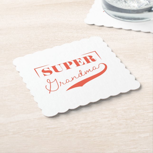 Super Grandma Paper Coaster (Angled)