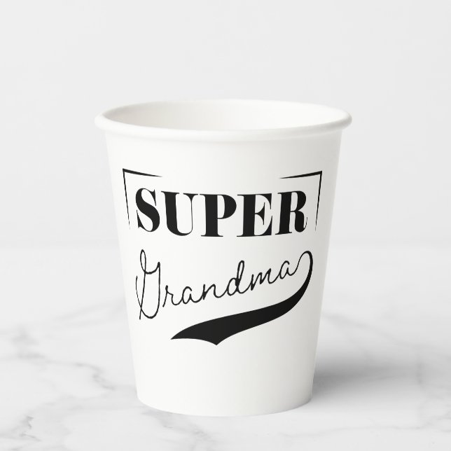 Super Grandma Paper Cups (Front)