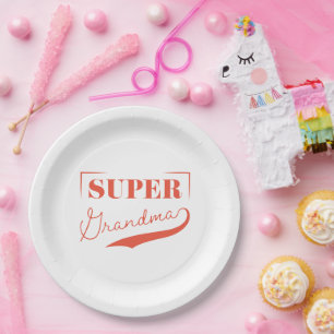 Super Grandma Paper Plate