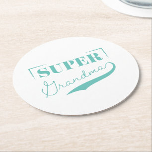 Super Grandma Round Paper Coaster