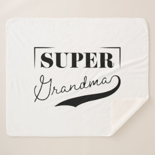 Super Grandma Sherpa Blanket