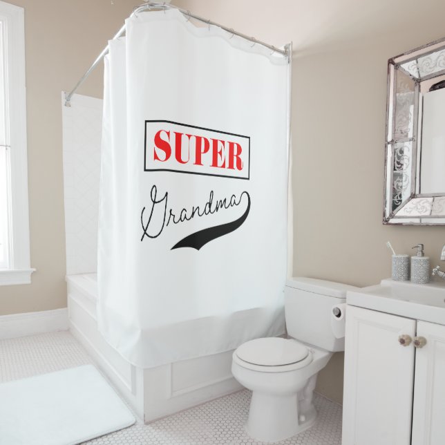 Super Grandma Shower Curtain (In Situ)