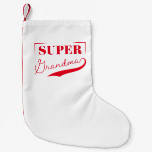 Super Grandma Small Christmas Stocking