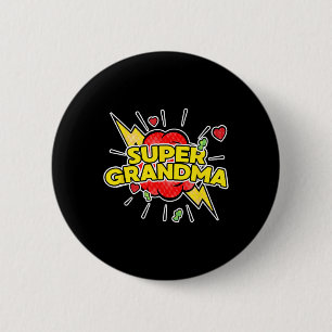 Super Grandma Superhero - Grandma Mother's Day 6 Cm Round Badge
