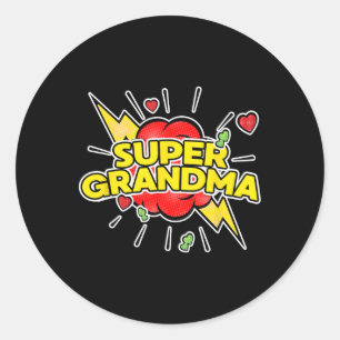 Super Grandma Superhero - Grandma Mother's Day  Classic Round Sticker
