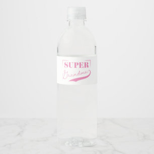 Super Grandma Water Bottle Label