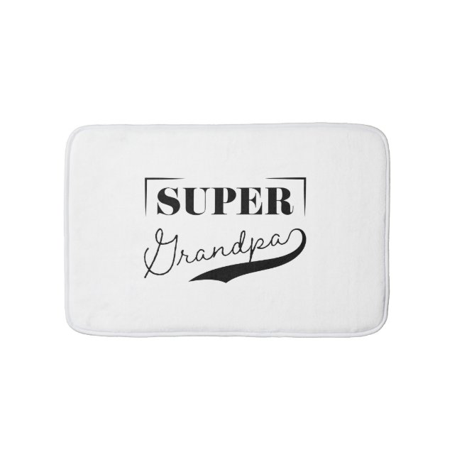 Super Grandpa Bath Mat (Front)