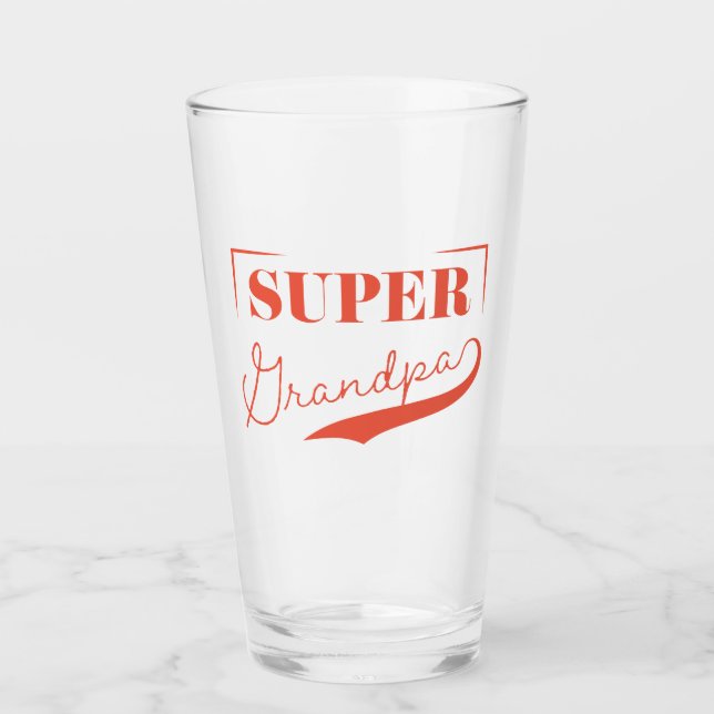Super Grandpa Glass (Front)