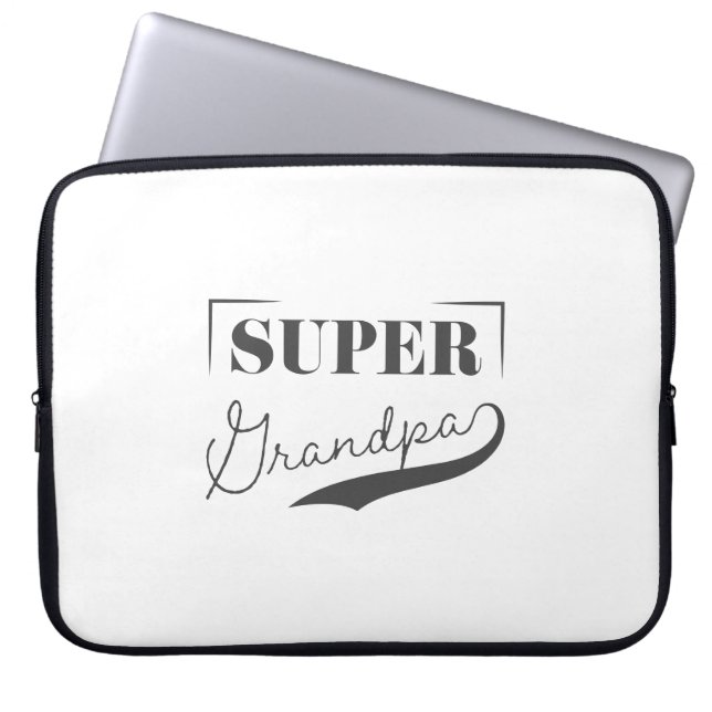 Super Grandpa Laptop Sleeve (Front)