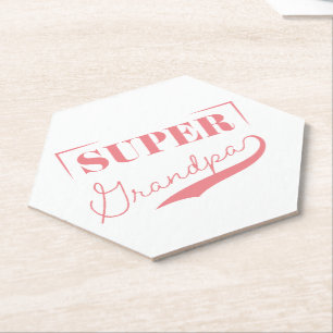 Super Grandpa Paper Coaster