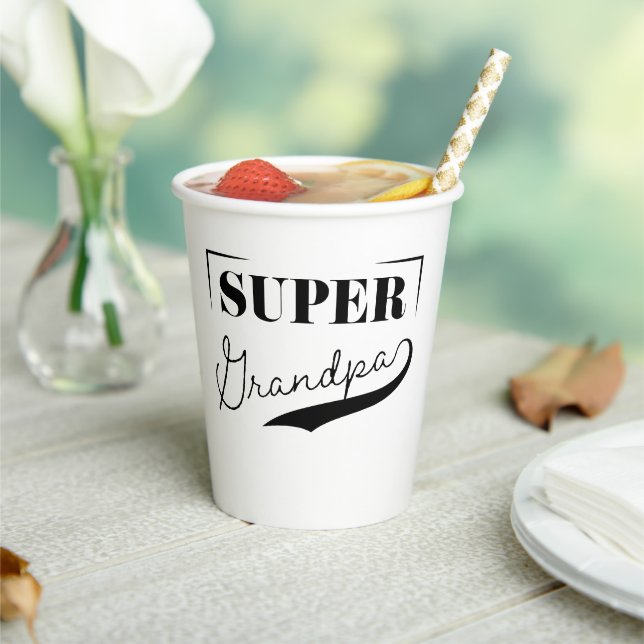 Super Grandpa Paper Cups (Insitu)