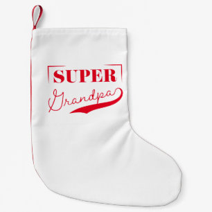 Super Grandpa Small Christmas Stocking