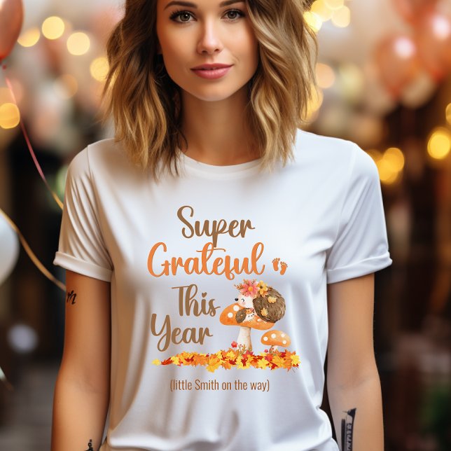 Super Grateful This Year Thanksgiving Pregnancy   T-Shirt (Creator Uploaded)