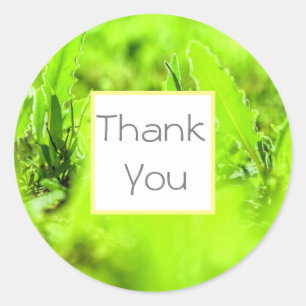Super Green Plants Thank You Wedding Gift Sticker