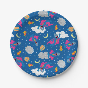 Super Grover 2.0 Night Sky Pattern Paper Plate