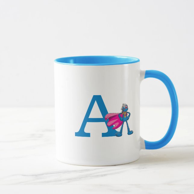 Super Grover Monogram A Mug (Right)