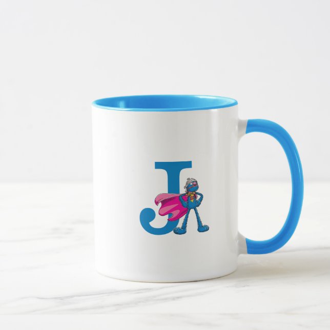 Super Grover Monogram J Mug (Right)