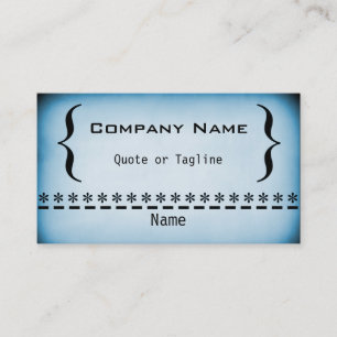 Super Grunge Business Card, Blue Card