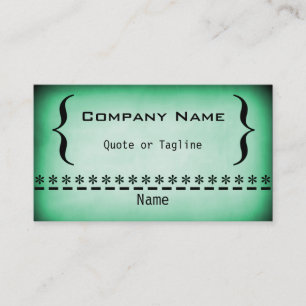 Super Grunge Business Card, Green Card