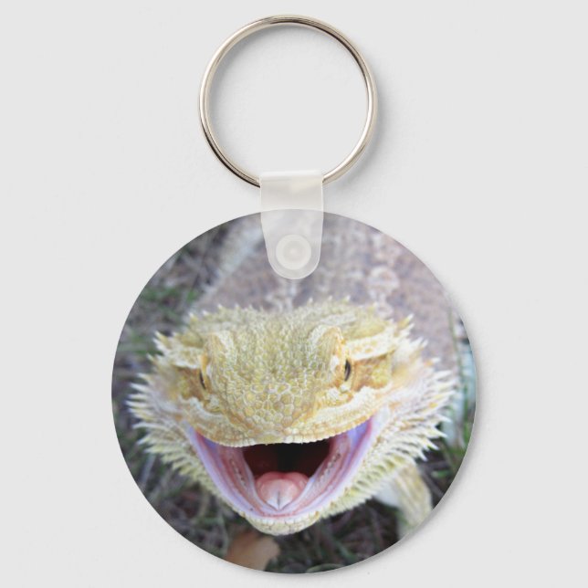 Super Happy Bearded Dragon Key Ring (Front)