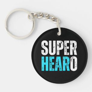 Super Hearo - Deaf / Cochlear Implant Warrior  Key Ring