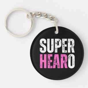 Super Hearo - Deaf / Cochlear Implant Warrior Key Ring