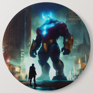 Super hero 6 cm round badge