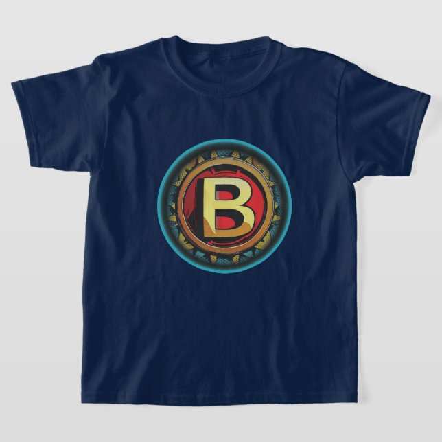 Super Hero "B" Insignia T-Shirt (Laydown)
