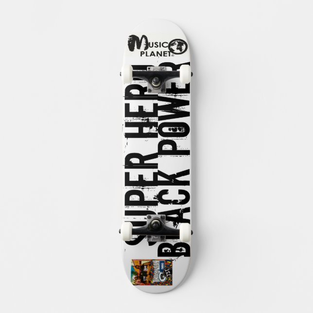 SUPER HERO BLACK POWER Skateboard (Front)