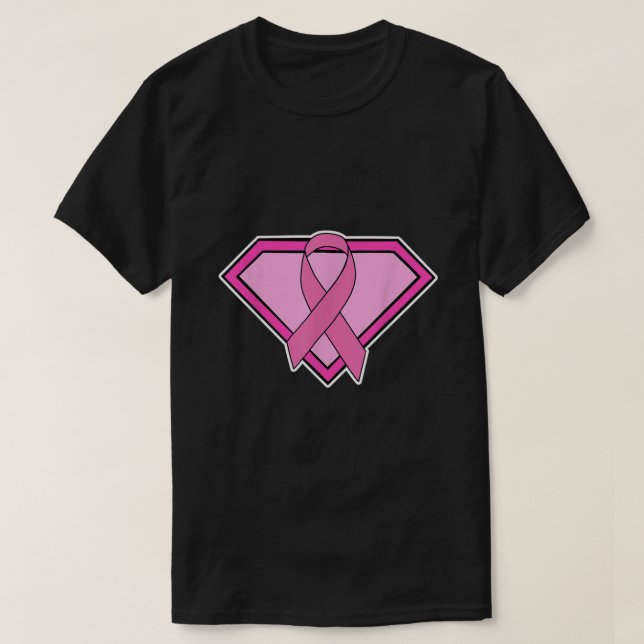 Super Hero Breast Cancer T Shirt1936 T-Shirt (Design Front)