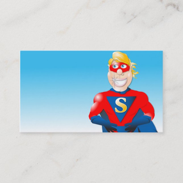 Super Hero Business Card- Horizontal2 Card (Front)